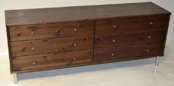 1 x Impressive 6-Drawer Wooden Sideboard - Dimensions: W159 x D40 x H62cm - CL268 - Ref: MT947 - Ver
