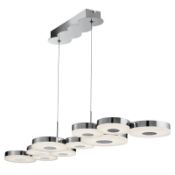 1 x Chromia LED 10 Disc Bar Ceiling Light With Frosted Acrylic Shades - RRP £660.00