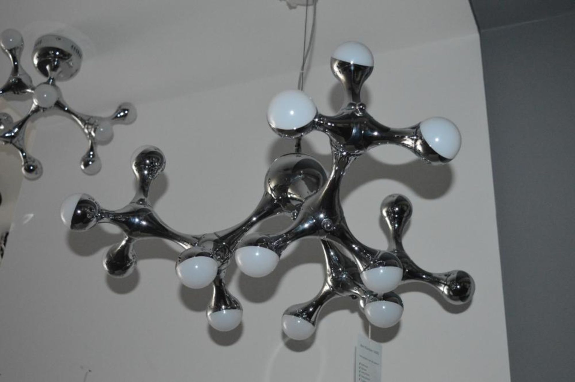 1 x DNA Chrome 15 LED Ceiling Light With Half Dome Shades - Contemporary European Design - Inspired - Image 2 of 6