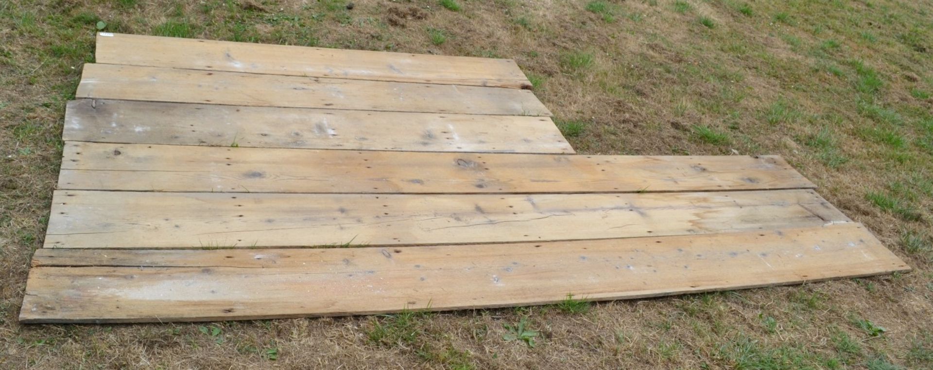 6 x Reclaimed Pine Panel Floorboards - Ref: HM271 - Image 2 of 4