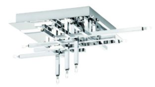 1 x Lattice Chrome 11-Light Flush Fitting with Criss Cross Pattern - Ex Display Stock - RRP £156.00