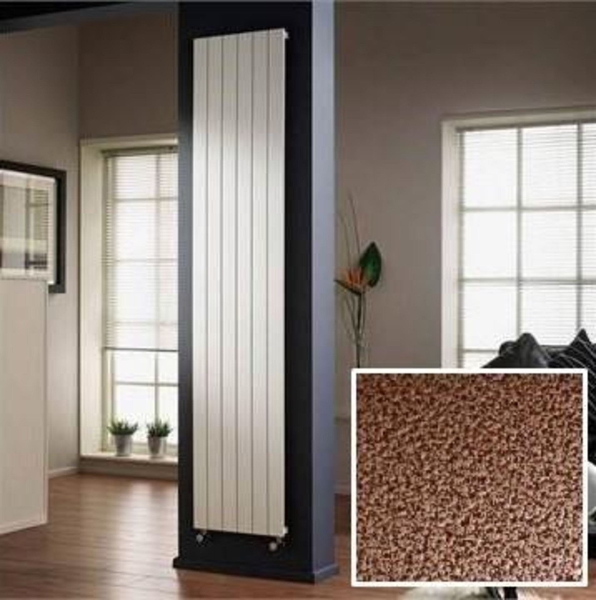 1 x Quinn Slieve Designer Single Panel Radiator in Victorian Copper - 2000mm x Width 630mm