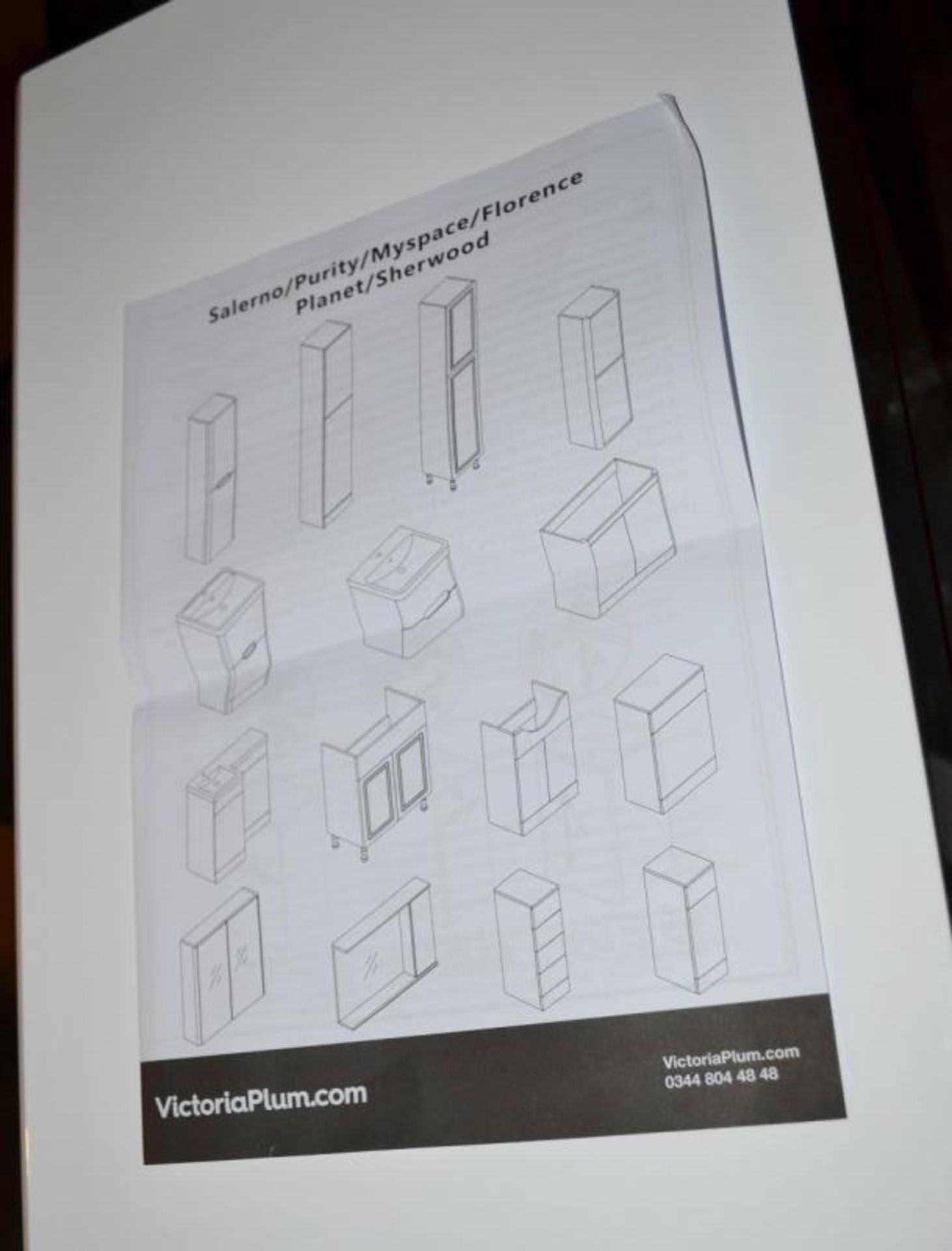 1 x Salerno White Slimline BTW Unit - Dimensions: 50 x 30 x H79cm - New / Unused Stock - Ref: MT950 - Image 3 of 4