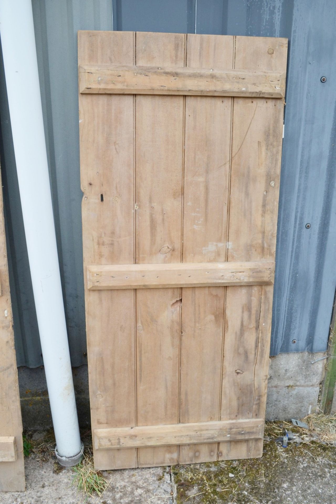 Set Of 4 x Reclaimed Unpainted Wooden Doors - Taken From A Grade II Listed Property - Image 5 of 8