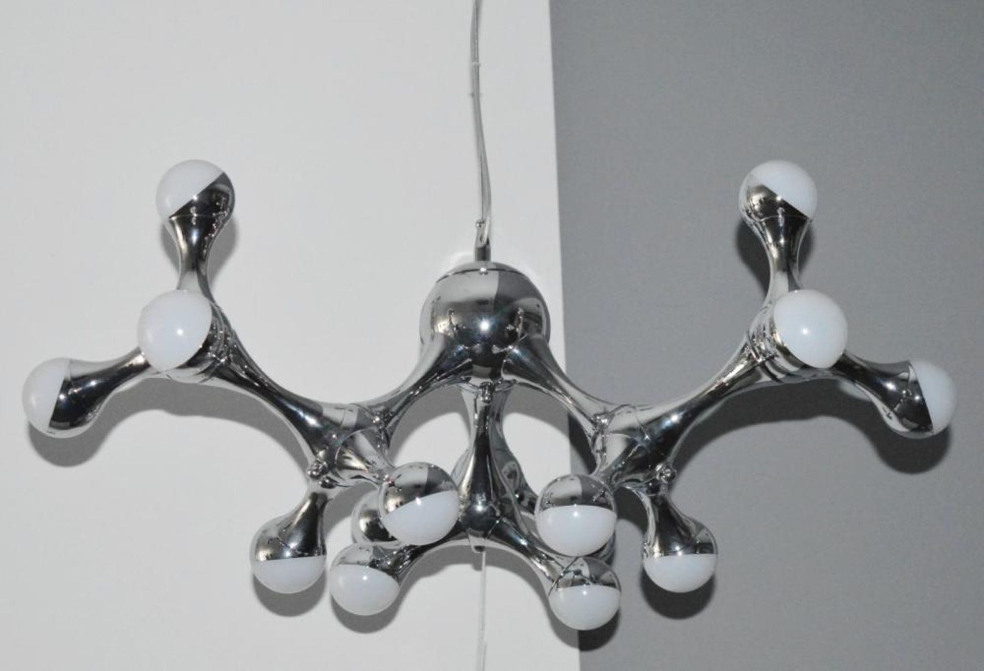 1 x DNA Chrome 15 LED Ceiling Light With Half Dome Shades - Contemporary European Design - Inspired - Image 3 of 6
