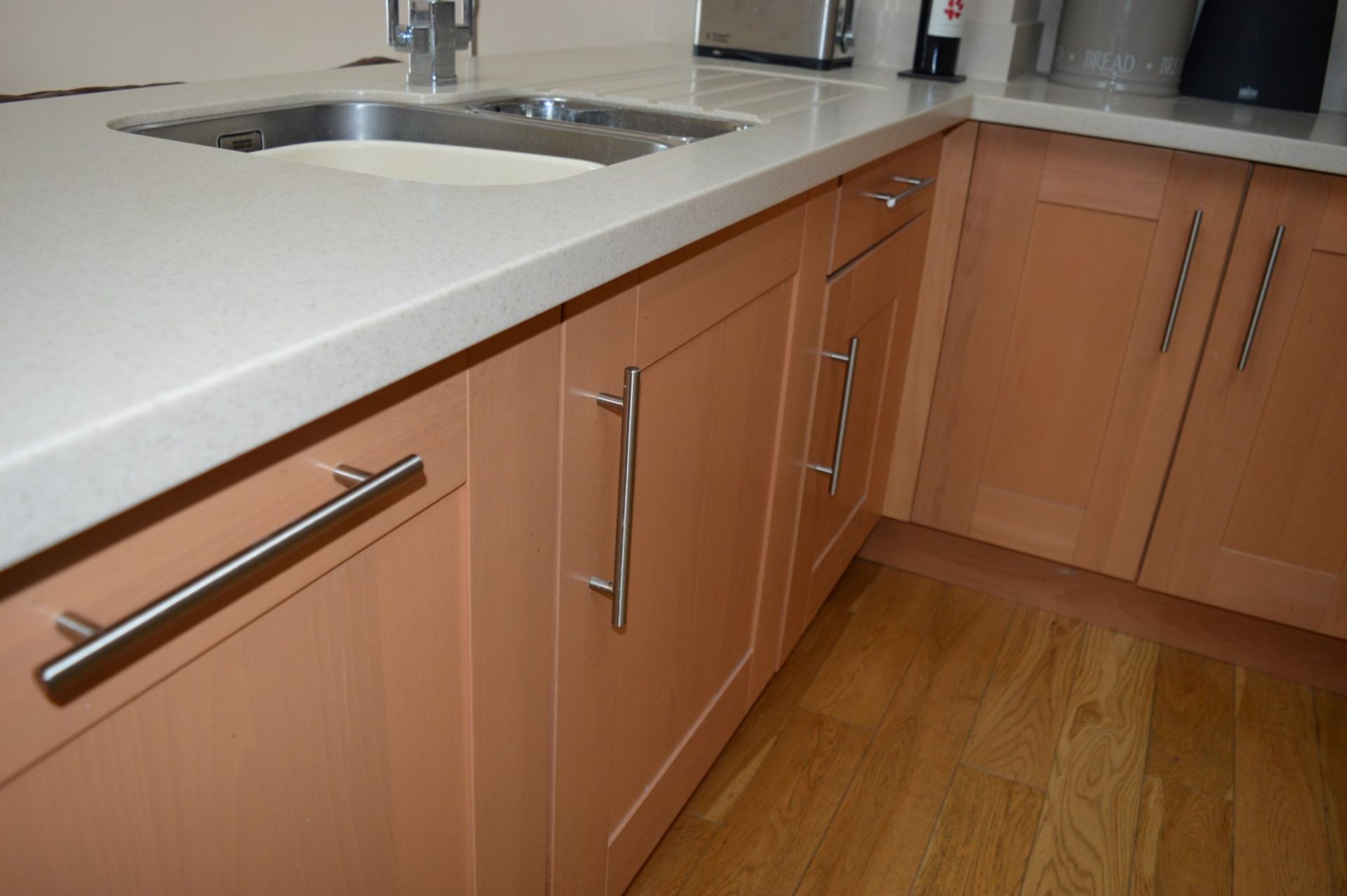 1 x Bespoke Maelstrom Solid Wood Fitted Kitchen With Corian Tops - In Excellent Condition - Neff - Image 24 of 65