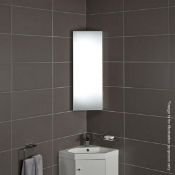 10 x Alpine Duo Corner Mirror Wall Cabinet - Gloss White - Brand New Boxed Stock - Dimensions: H80.3