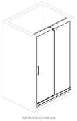 1 x Frameless Sliding Door (ELD1201L) - Dimensions: 1200 x 950 x 8mm - Unused Boxed Stock - Ref MT83