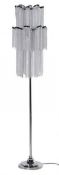 1 x Hanging Chain Floor Lamp - Contemporary Design With Chrome Finish - Ex Display Stock - CL298 - R