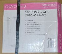 1 x Tavistock Oxygen8 8mm 800mm Bifold Door With Chrome Hinges - SE1B80 - 800x1950mm - New / Sealed