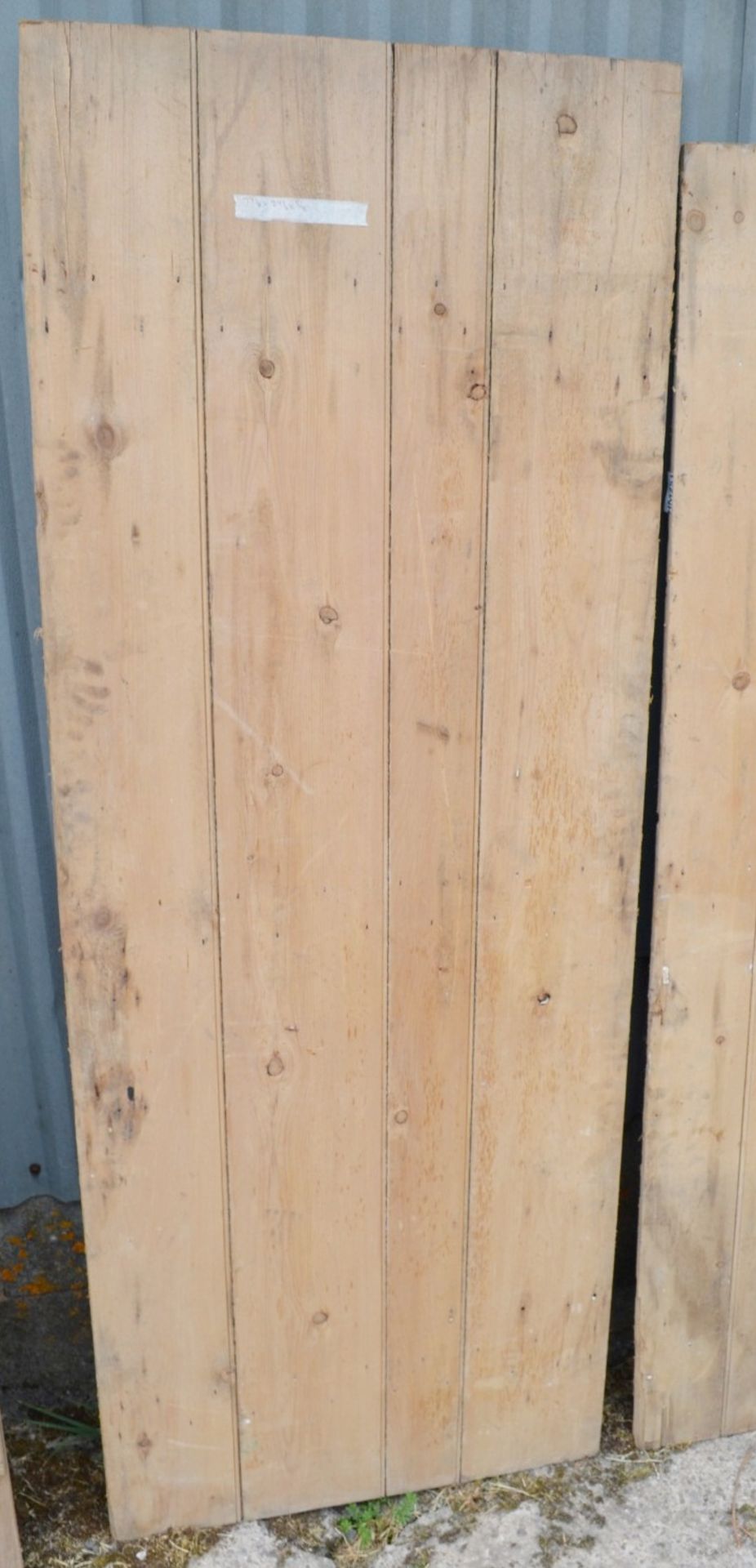 Set Of 4 x Reclaimed Unpainted Wooden Doors - Taken From A Grade II Listed Property - Image 6 of 8