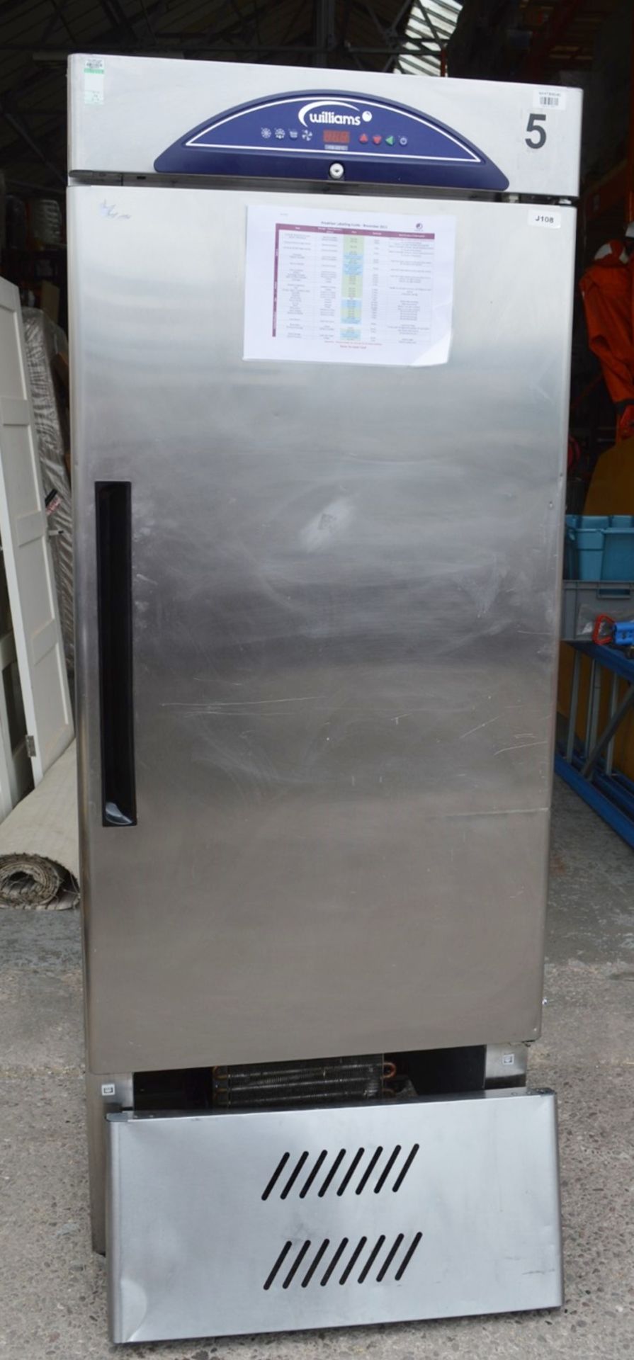 1 x Williams Single Door Upright Refrigerator  - Model HZ16-WB - Stainless Steel Finish - Suitable - Image 6 of 7