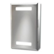 4 x Synergy Single Door Aluminium LED Mirrored Bathroom Cabinet - Contemporary Cabinet With Illumina