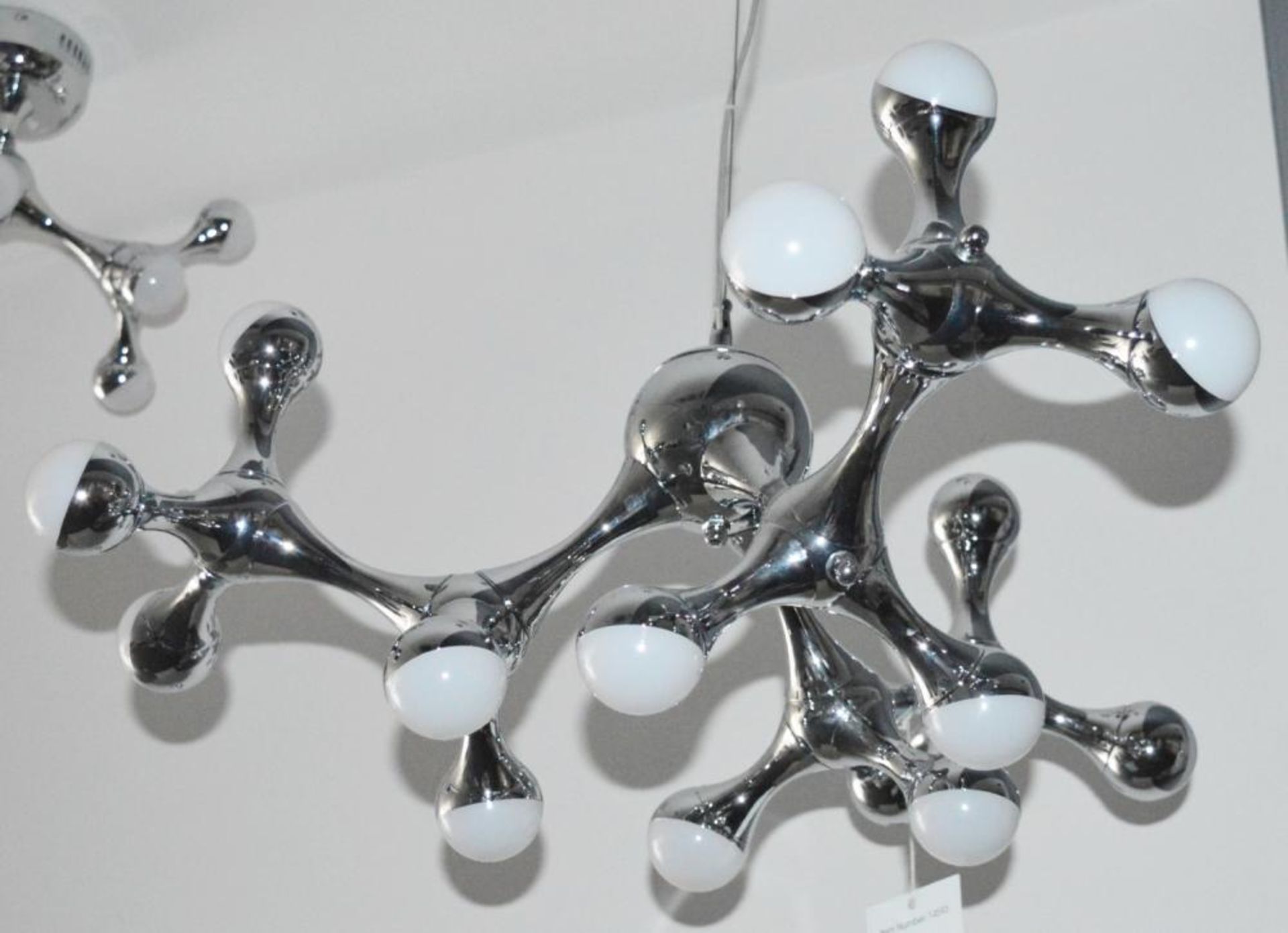1 x DNA Chrome 15 LED Ceiling Light With Half Dome Shades - Contemporary European Design - Inspired - Image 4 of 6