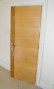 6 x Premium Quality Internal Oak And Burl Walnut Door With Brushed Metal Handles - Dimensions: H197