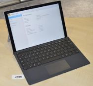 1 x Microsoft Surface Pro 4 Tablet With Keyboard Cover - Model 1724 - Features Intel i5 Processor, 8