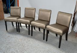 4 x Dining Chairs In A Beautiful Gold Fabric - CL314 - Location: Altrincham WA14 - *NO VAT On Hammer