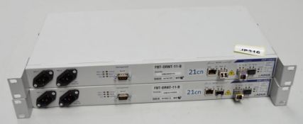 2 x ADVA FSP150CP Gigabit Ethernet Optical Fibre Access 1u Devices - CL285 - Ref JP316 F2 - Location