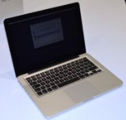 1 x Apple MacBook Pro 13.3 Inch 2012 - Intel Core i5 3210M Dual Core Processor, 4gb DDR3 Ram, 500gb