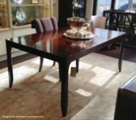 1 x BARBARA BARRY "Perfect Parsons" Dining Table In Dark Walnut - Dimensions: W172.5cm / D106.5cm /