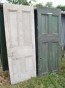 Set Of 5 x Reclaimed Wooden Doors - Taken From A Grade II Listed Property - Various Sizes