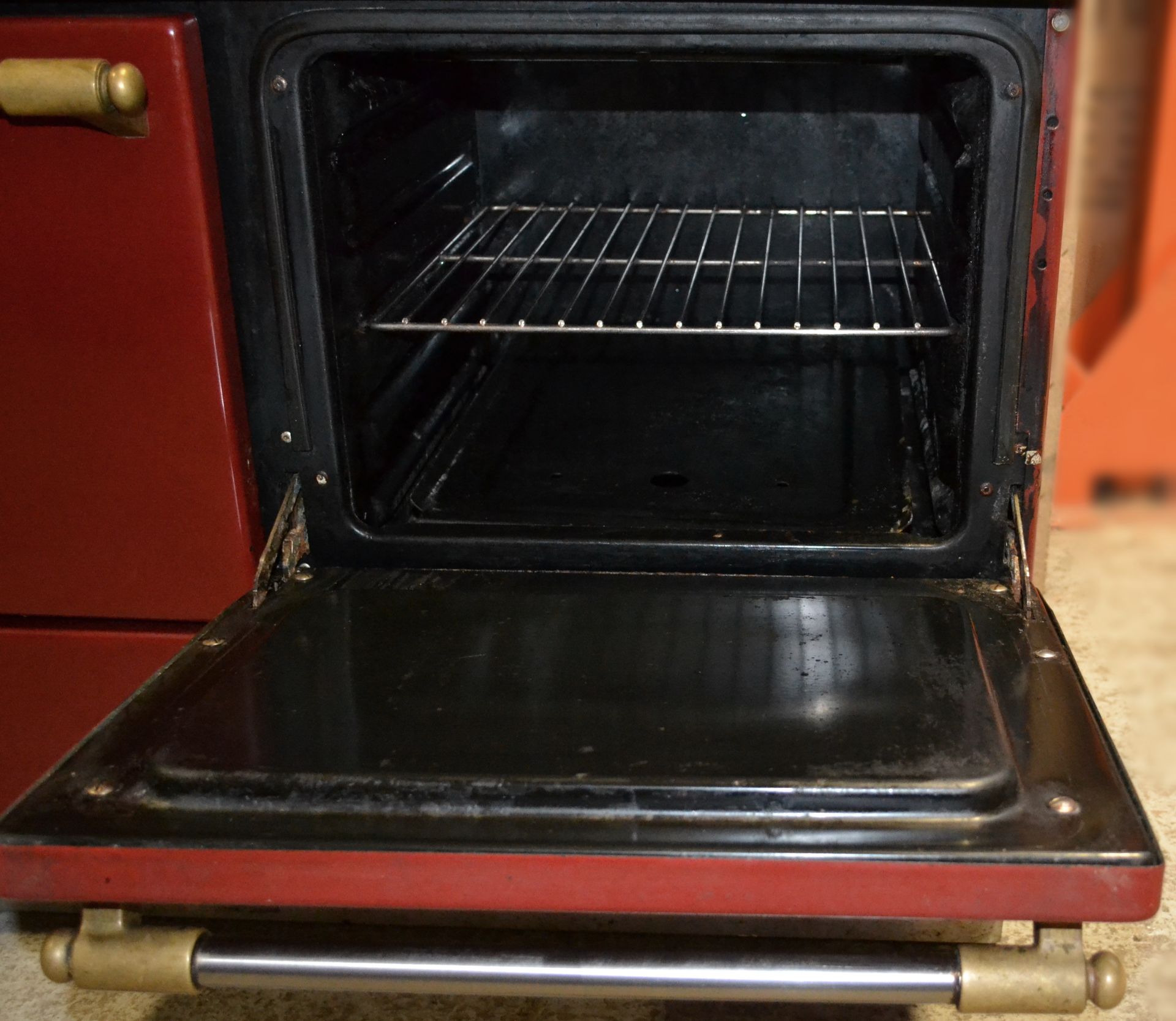 1 x Lacanche Cluny Classic 100 (Cote d'Or) Range Cooker Double Oven in Red - Dual Fuel - Used - - Image 15 of 21