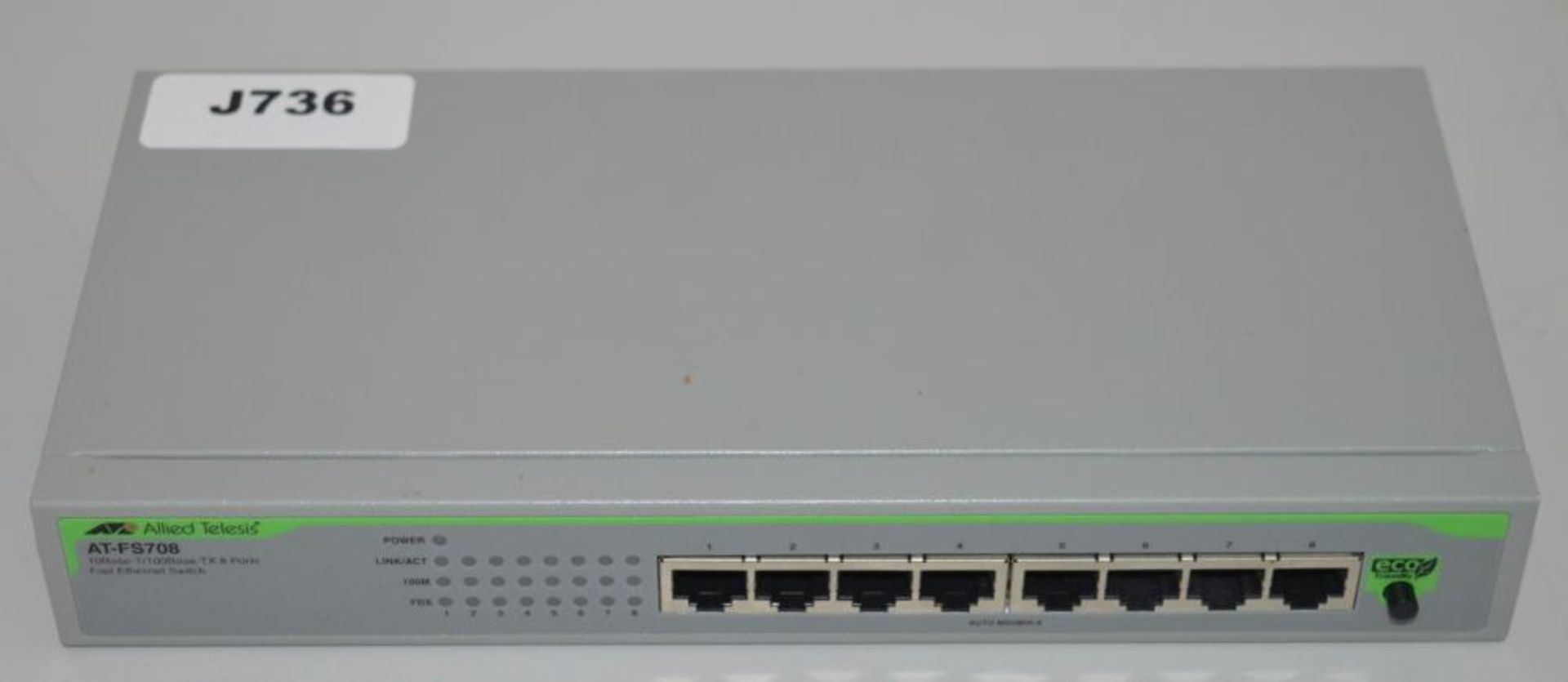 1 x Allied Telesis AT-FS708 Unmanaged Ethernet Switch - CL285 - Ref J736 - Location: Altrincham WA14