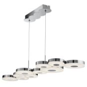 1 x Chromia LED 10-Light Disc Bar Ceiling Light With Frosted Acrylic Shades - Ex Display Stock - CL2