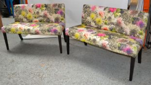 2 x Attractive Floral Seating Benches - CL314 - Location: Altrincham WA14 - *NO VAT On Hammer*<B