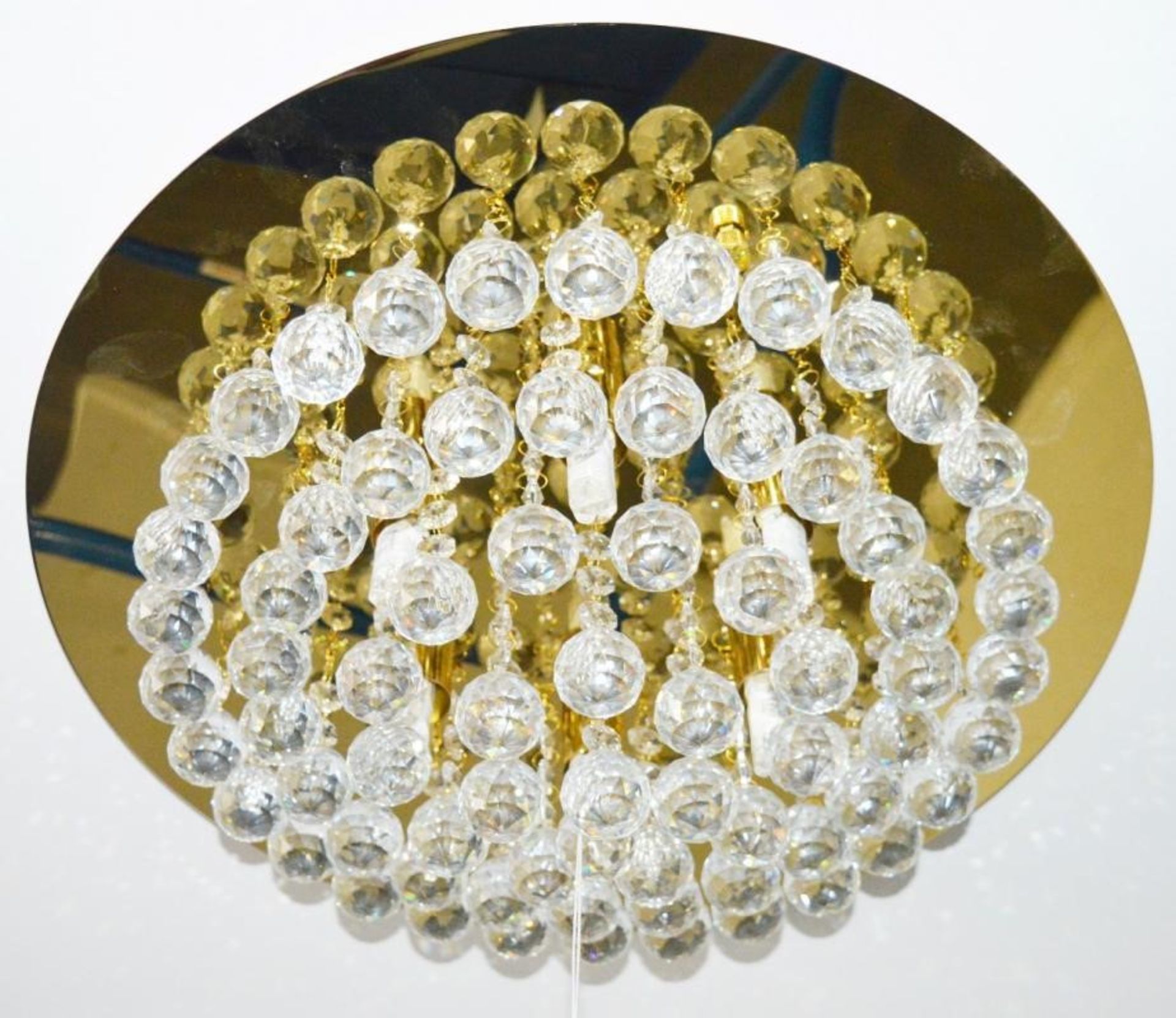 1 x Hanna Gold 6 Light Semi-flush With Clear Crystal Balls Fitting - Ex Display Stock - CL298 - Ref - Image 2 of 4