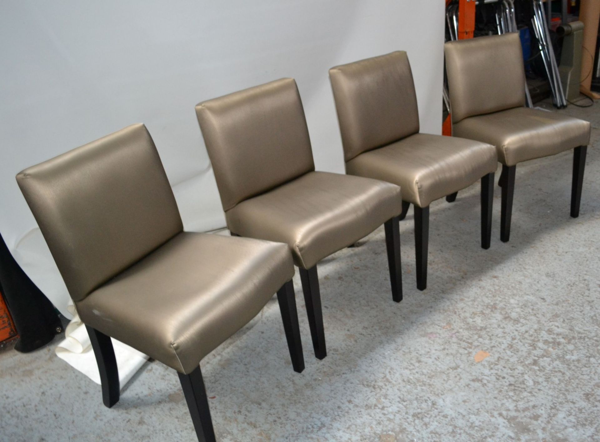 4 x Dining Chairs In A Beautiful Gold Fabric - CL314 - Location: Altrincham WA14 - *NO VAT On Hammer - Image 3 of 10
