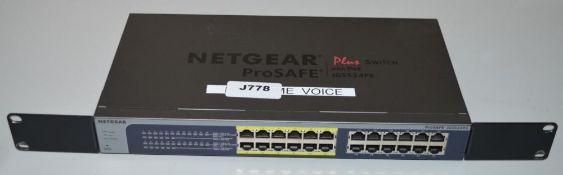 1 x Netgear ProSafe Plus 24 Port Switch With PoE - CL249 - Ref J778 - Location: Altrincham WA14