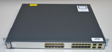 1 x Cisco Catalyst 3750G Series WS-C3750G-24TS Network Switch - CL285 - Ref J791 - Location: Altrinc