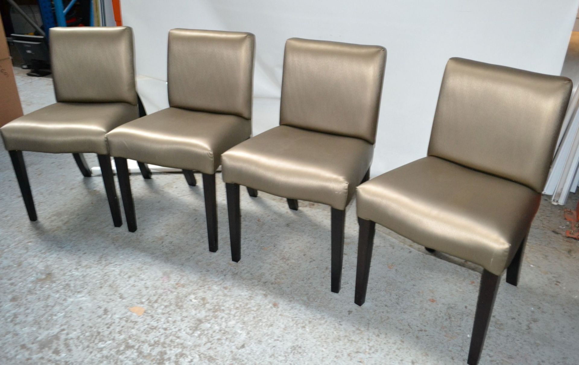 4 x Dining Chairs In A Beautiful Gold Fabric - CL314 - Location: Altrincham WA14 - *NO VAT On Hammer - Image 4 of 10