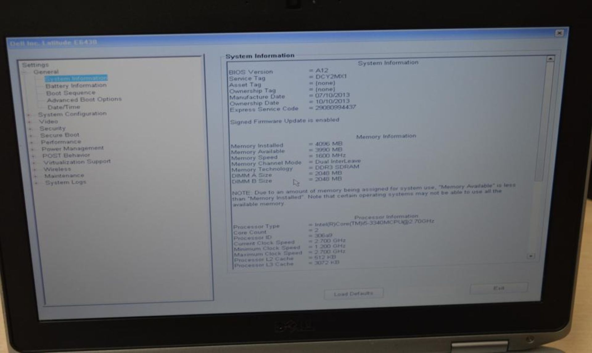 1 x Dell Latitude E6430 Laptop Computer - 14 Inch Screen - Features Intel Core i5 2.6ghz Processor a - Bild 2 aus 10
