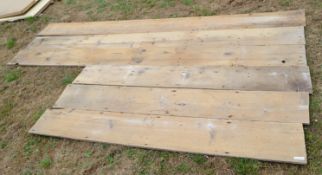 6 x Reclaimed Pine Panel Floorboards - Ref: HM271