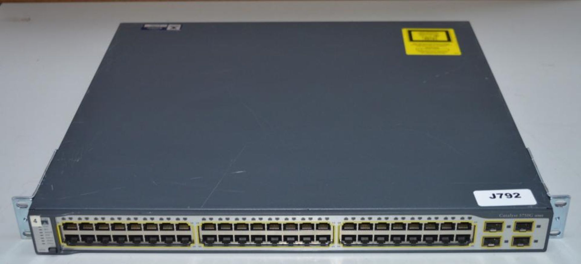 1 x Cisco Catalyst 3750G Series WS-C3750G-48TS 52 Port Network Switch - CL285 - Ref J792 - Location:
