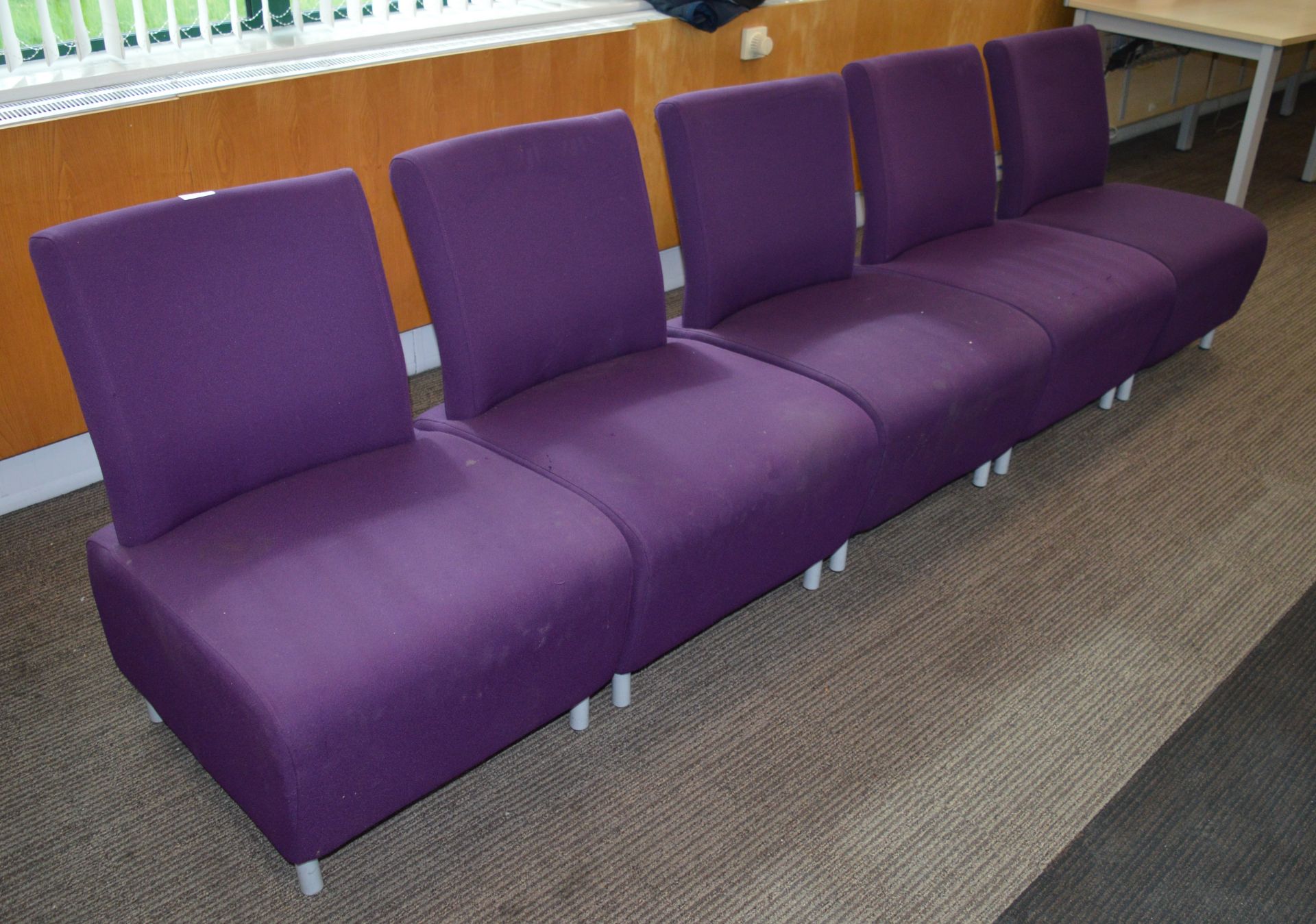 1 x Modular Five Piece Reception Waiting Room Sofa