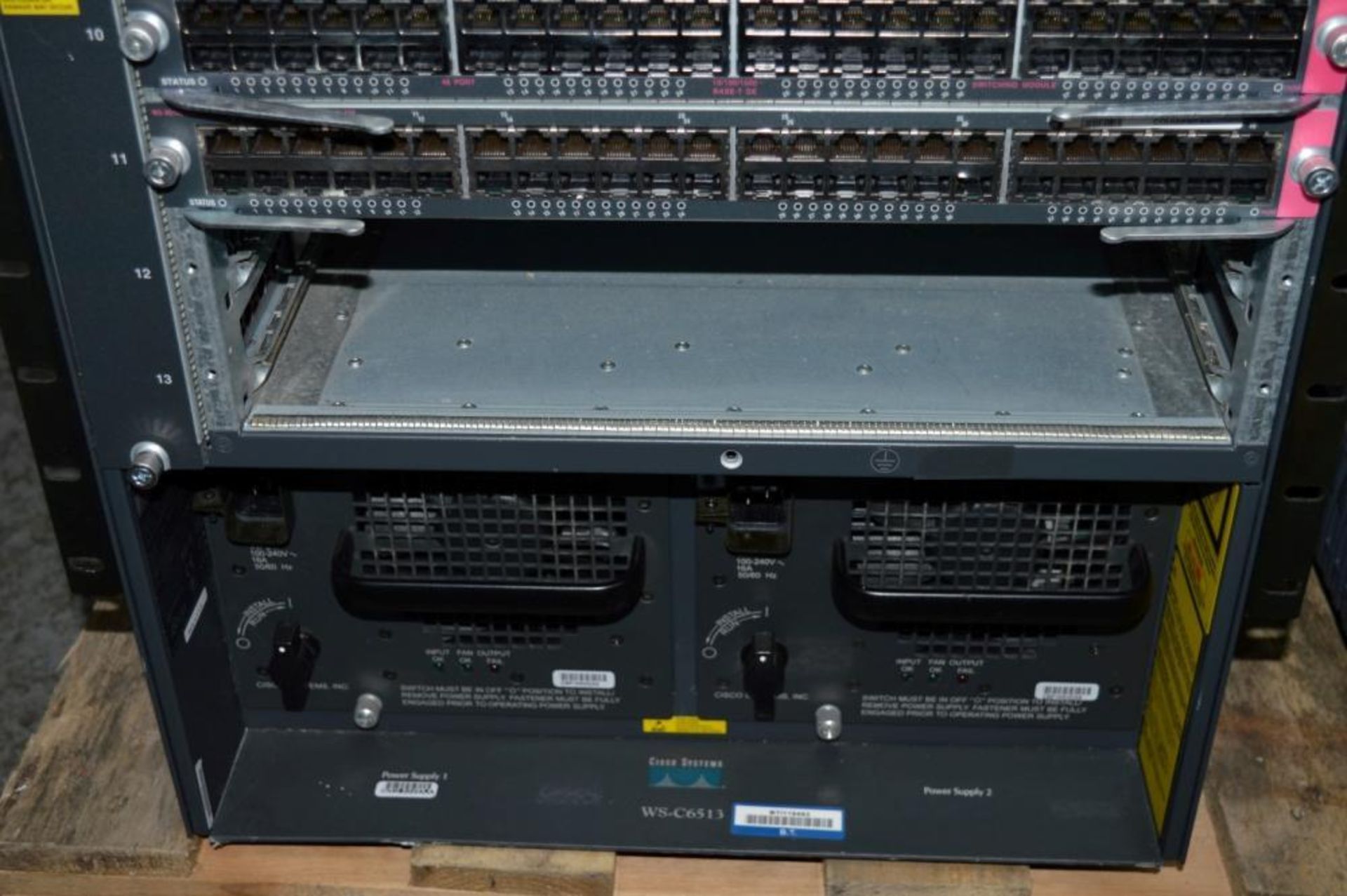 1 x Cisco Catalyst 6513 Switch Chassis With 2 x WS-SUP32-GE-3B Supervisor Engines and 3 x WS-X6548- - Image 3 of 10