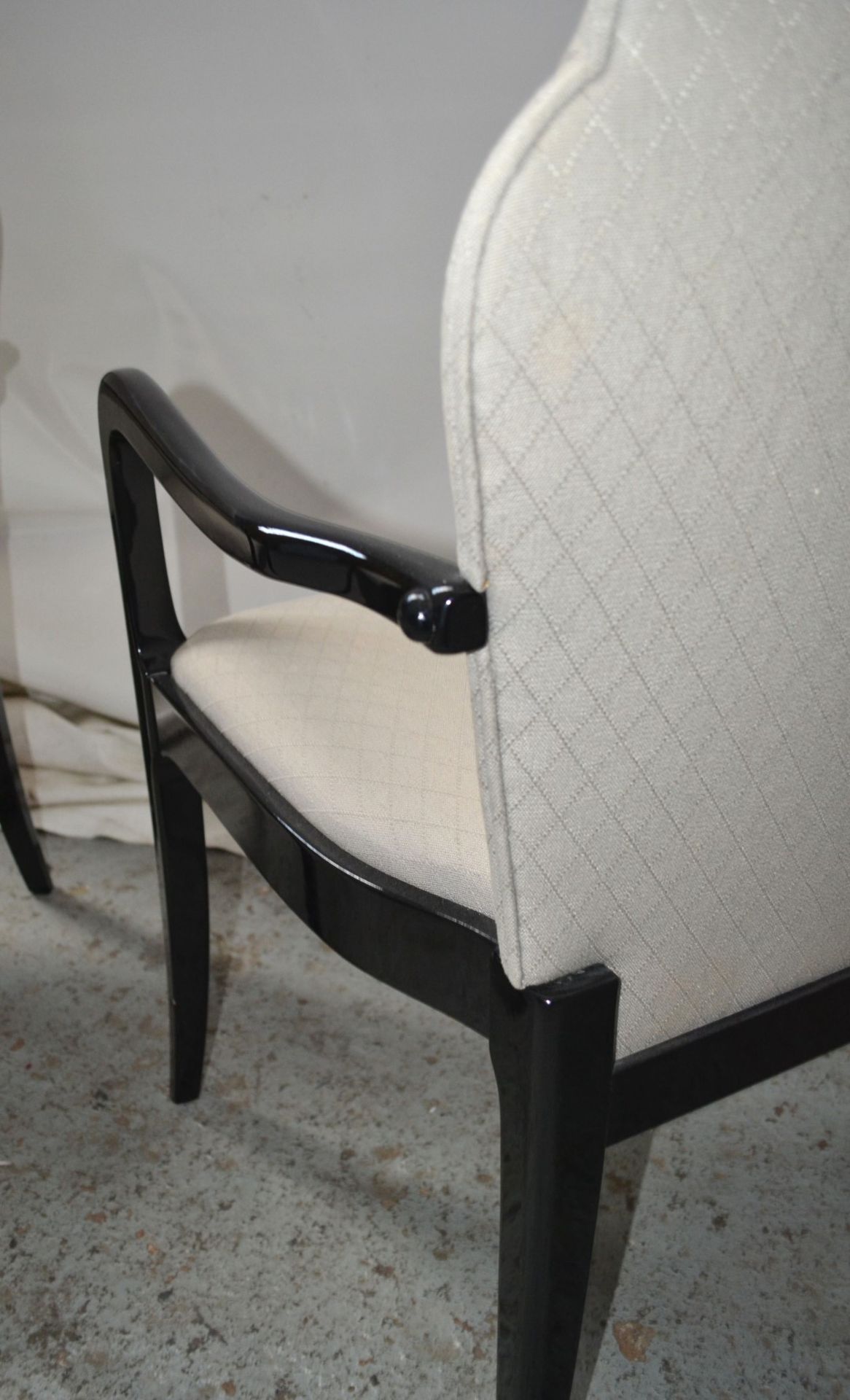 2 x Cream Carver Chairs With Black Wooden Frames - CL314 - Location: Altrincham WA14 - *NO VAT On Ha - Image 4 of 8