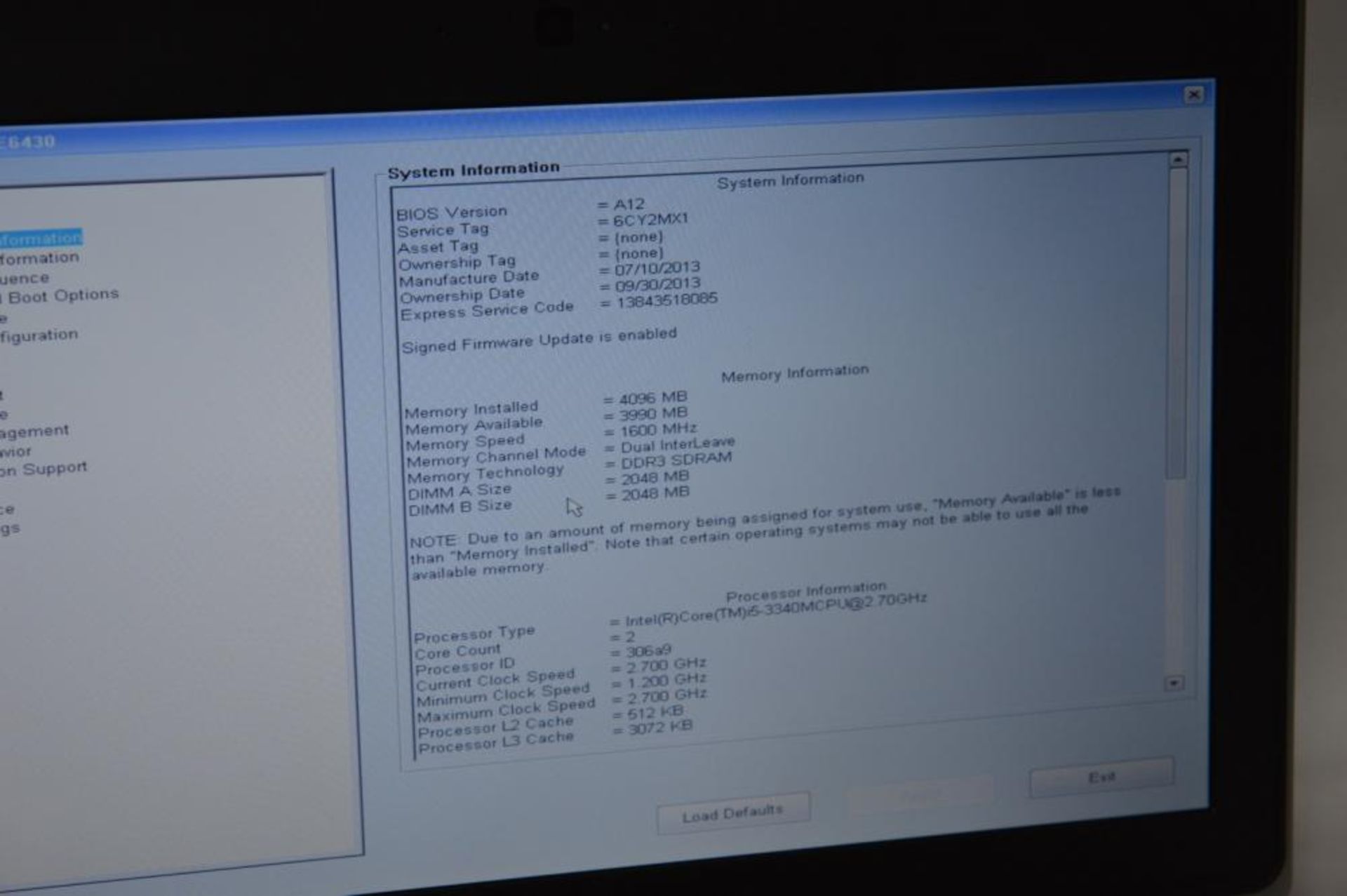 1 x Dell Latitude E6430 Laptop Computer - 14 Inch Screen - Features Intel Core i5 2.6ghz Processor a - Bild 2 aus 4