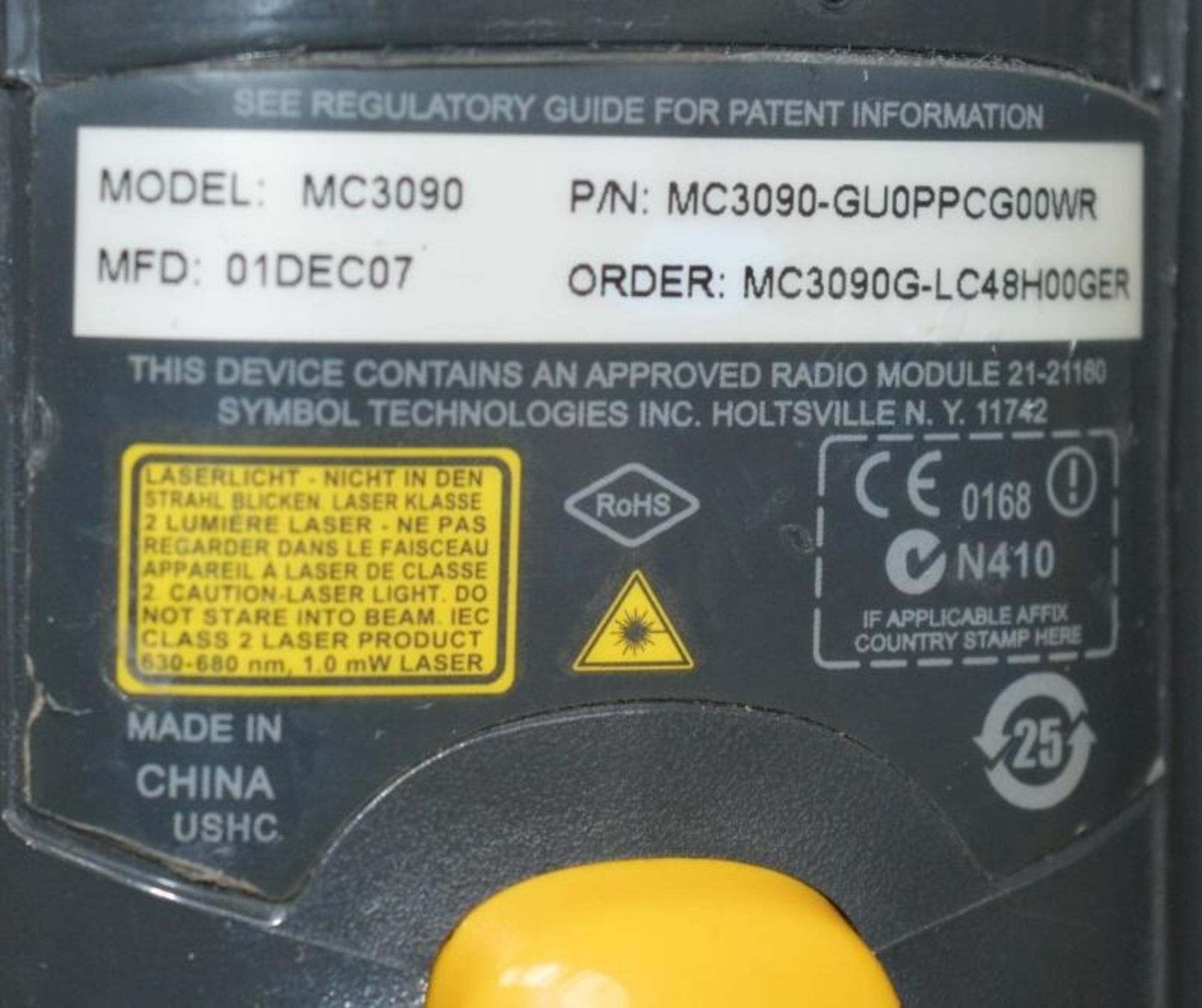 4 x Motorola Symbol MC3090 Handheld Barcode Scanners - Mobile Computer PDA - Includes Charging Dock, - Image 7 of 7