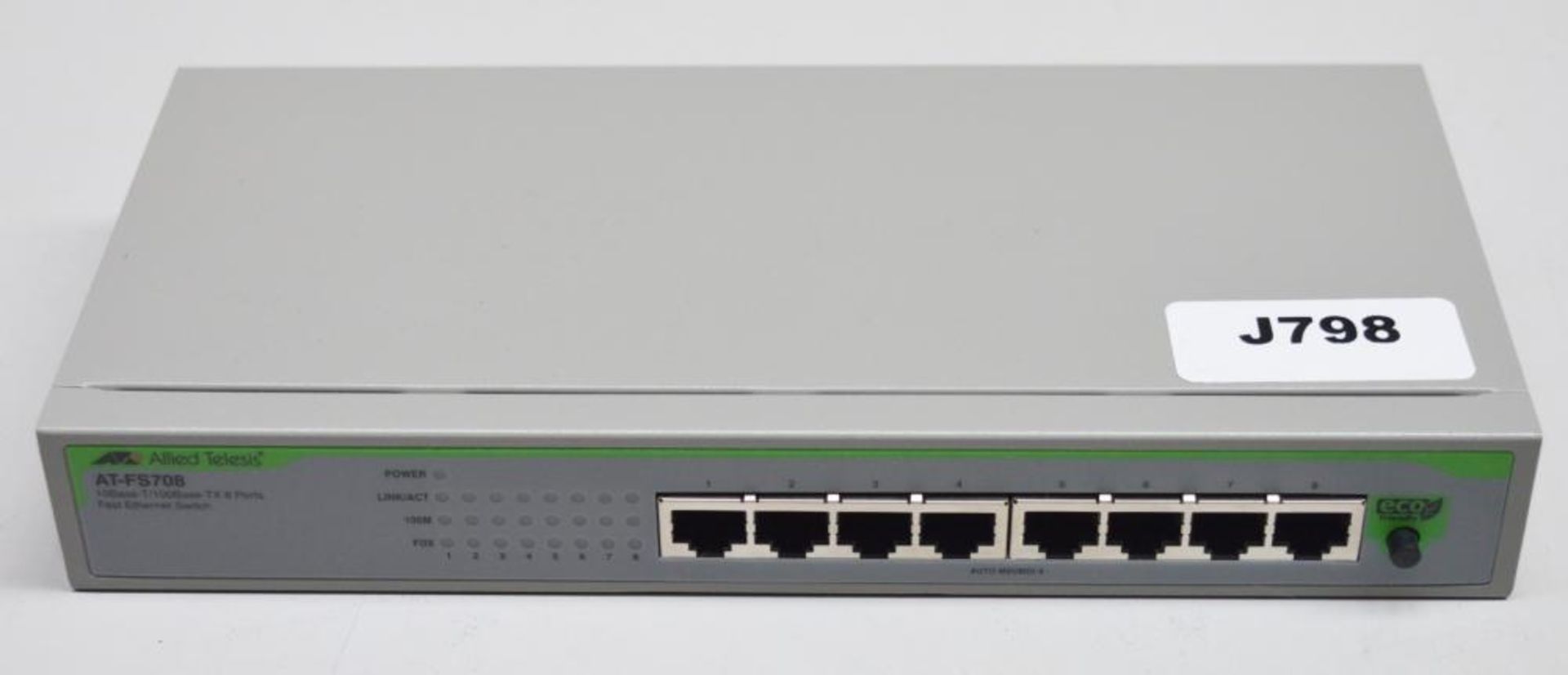 1 x Allied Telesis AT-FS708 Unmanaged Ethernet Switch - CL285 - Ref J798 - Location: Altrincham WA14