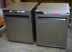 2 x Williams Undercounter Fridges - Stainless Steel Exterior - Model HA135SA R1 - 240v - CL282 - Ref