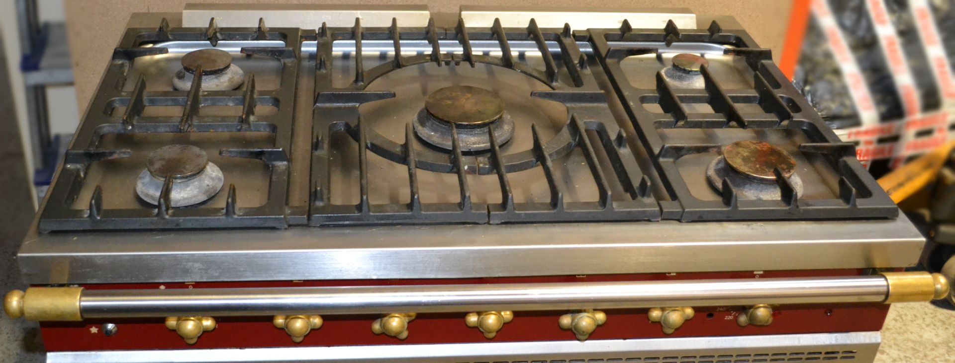 1 x Lacanche Cluny Classic 100 (Cote d'Or) Range Cooker Double Oven in Red - Dual Fuel - Used - - Image 11 of 21