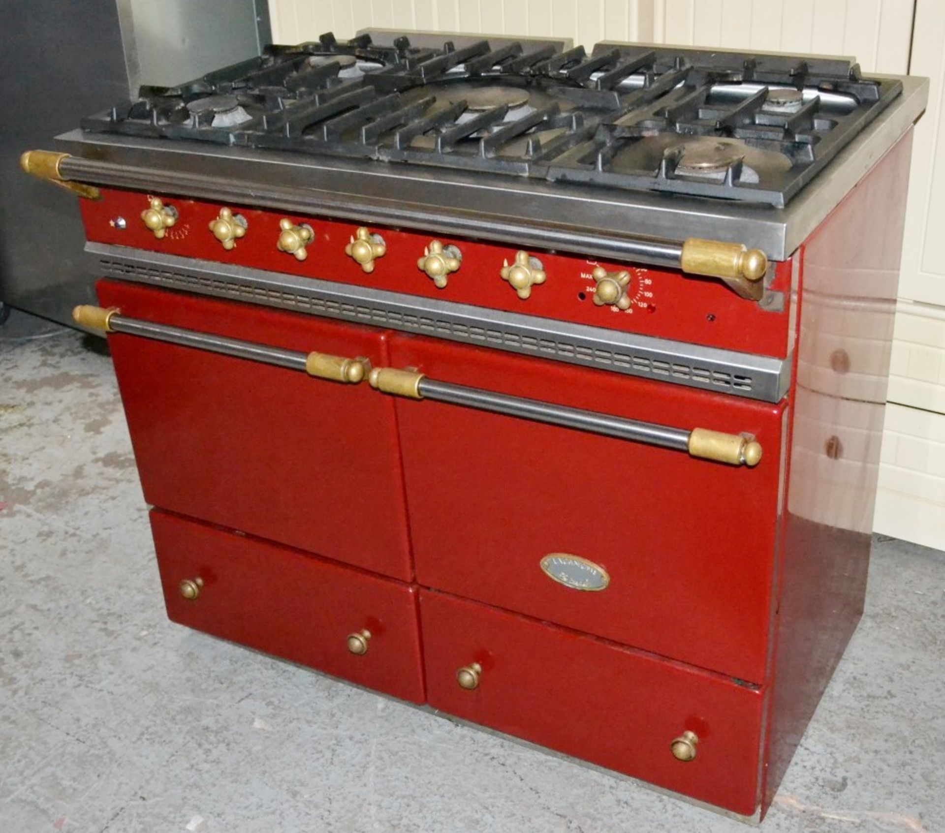 1 x Lacanche Cluny Classic 100 (Cote d'Or) Range Cooker Double Oven in Red - Dual Fuel - Used - - Image 5 of 21
