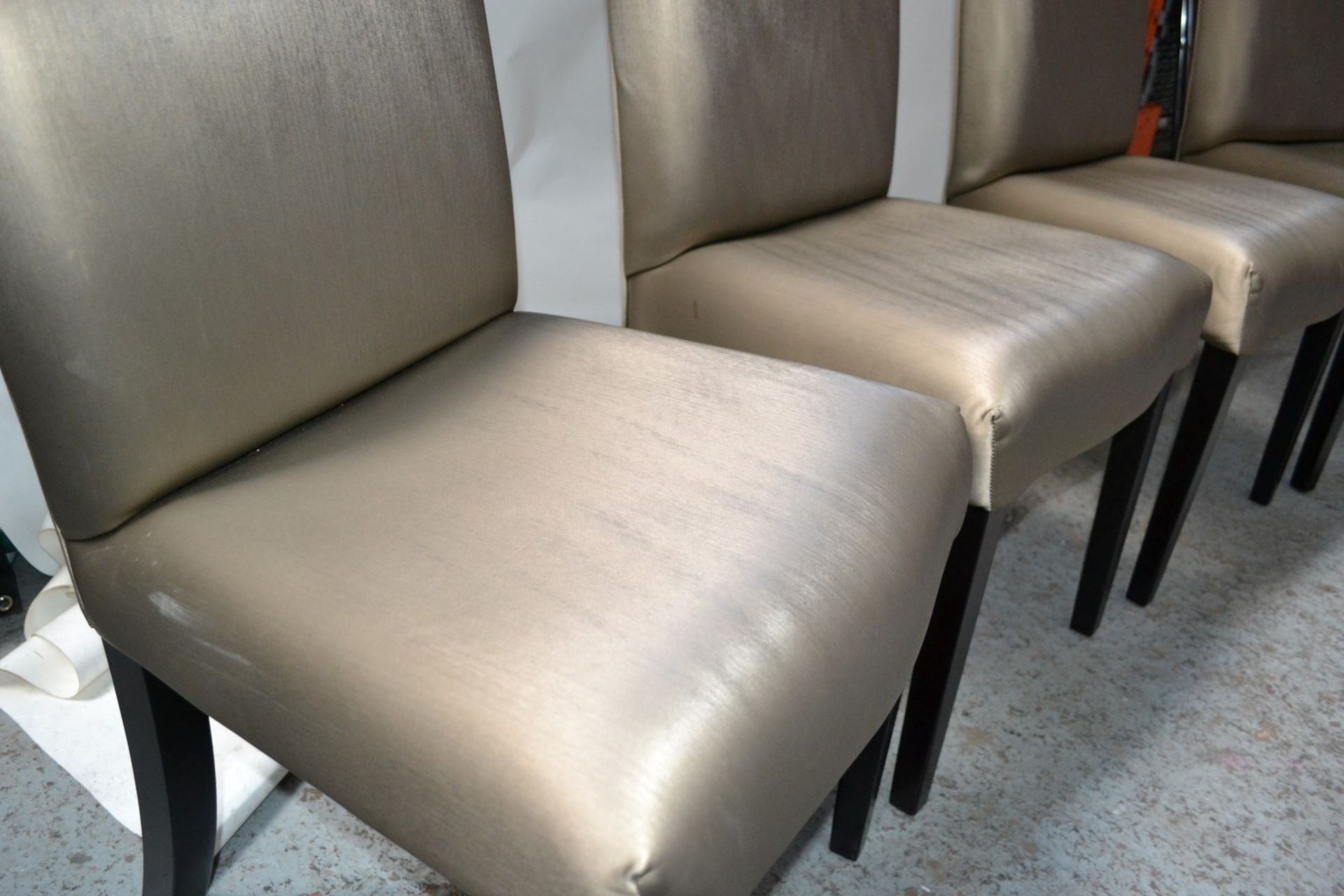 4 x Dining Chairs In A Beautiful Gold Fabric - CL314 - Location: Altrincham WA14 - *NO VAT On Hammer - Image 2 of 10