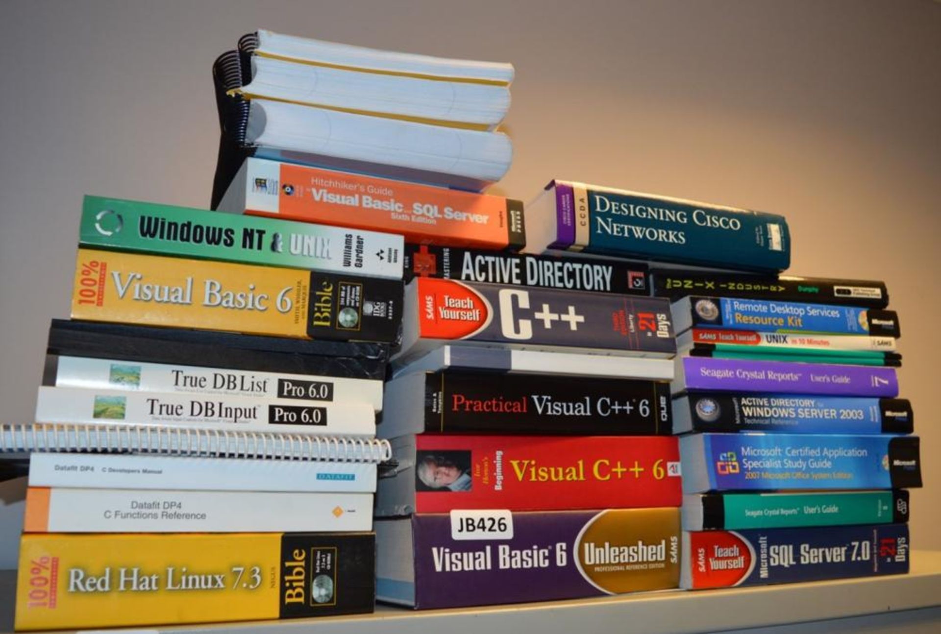 30 x Various Computer Books - C++, Visual Basics, Microsoft, Red Hat Linux, Designing Cisco