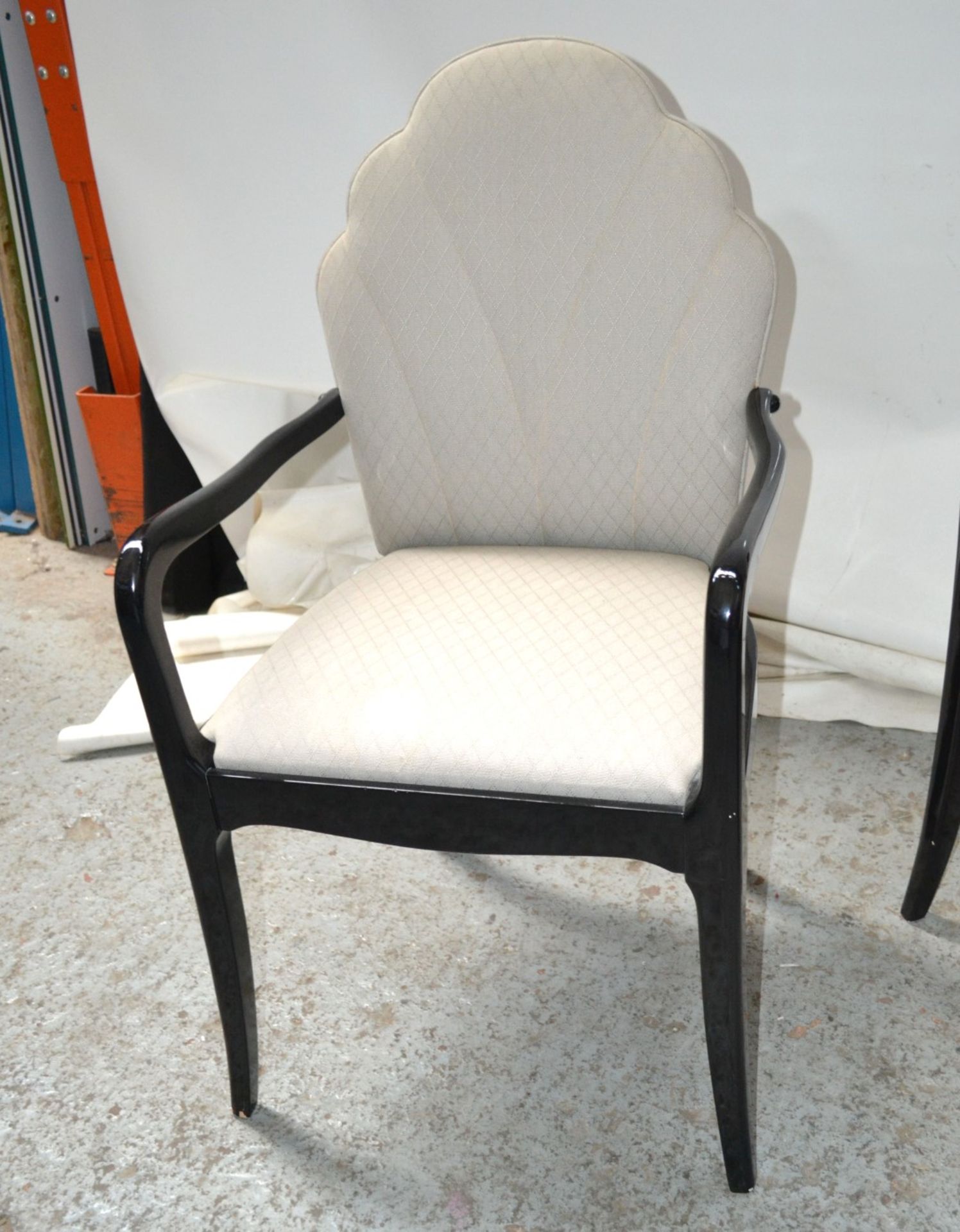 2 x Cream Carver Chairs With Black Wooden Frames - CL314 - Location: Altrincham WA14 - *NO VAT On Ha - Image 3 of 8