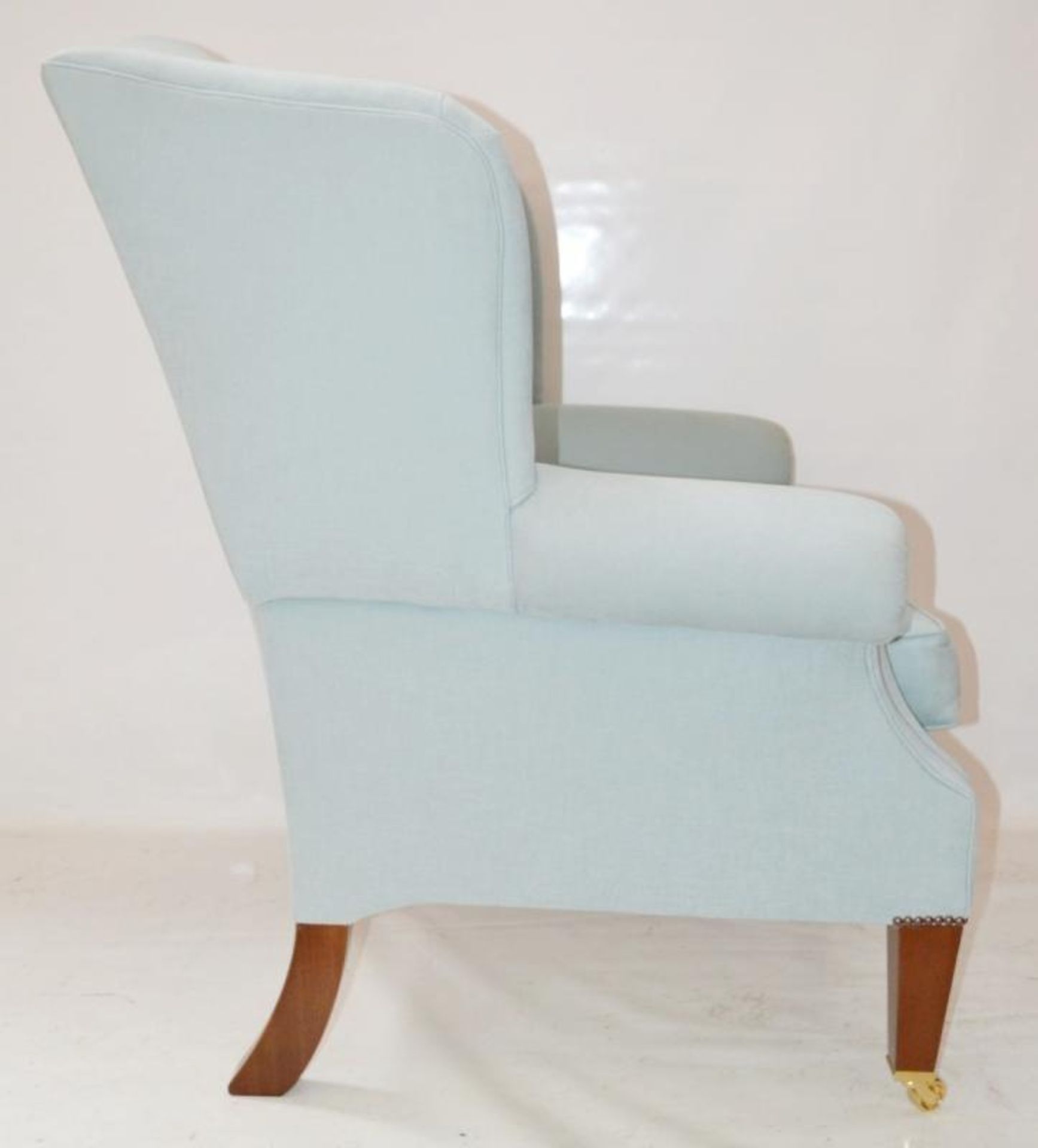 1 x Duresta "Somerset" Wing Chair Light Blue - Dimensions: 113H x 91W x 92D cms - Ref: 3143184-A NP1 - Image 2 of 7